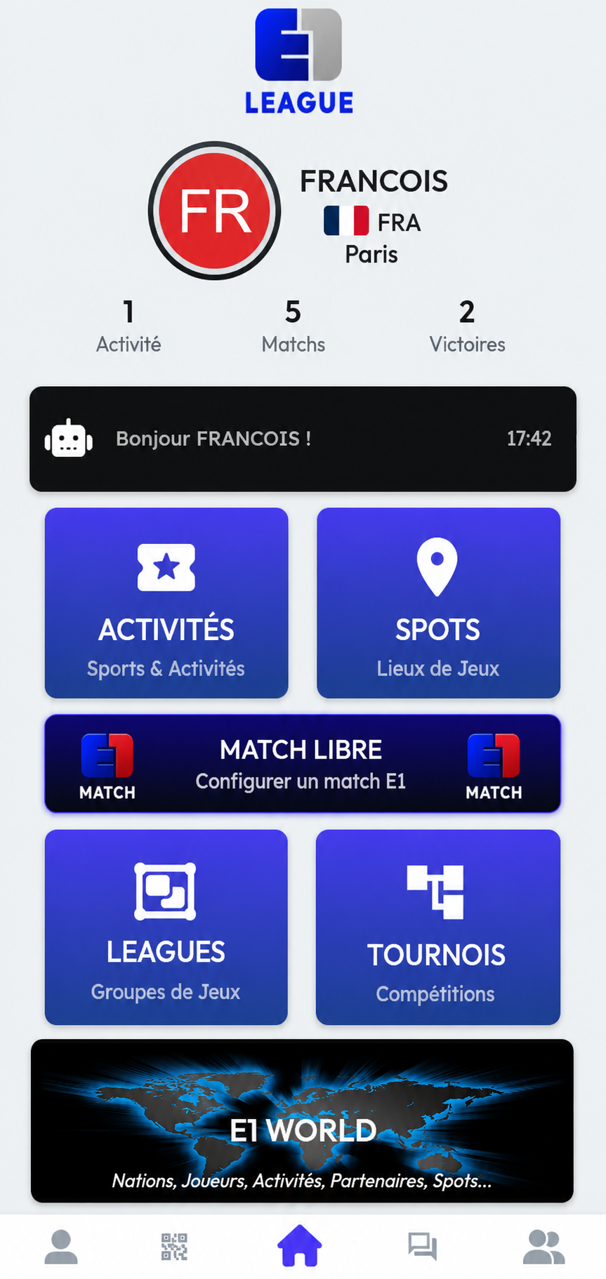 E1 LEAGUE - Accueil